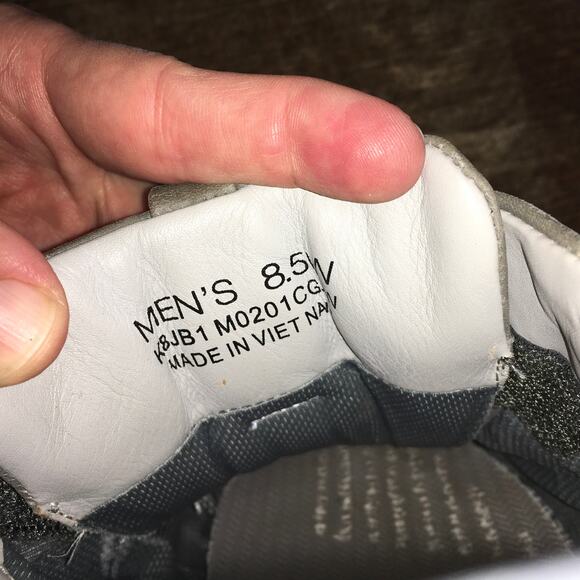 Kizik New York Court Shoe Sneaker Mens 8.5 Wide Slip on Hands Free Grey Leatherd - Picture 6 of 10